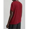 image:imageMakeMeChic Womens One Shoulder Tank Tops Sleeveless Asymmetrical Neck Ruched Twist Front Going Out TopsBurgundy