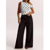 image:imageMakeMeChic Womens Polka Dots Asymmetrical Tops Going Out Y2k Crop TopsWhite