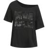 image:imageMakeMeChic Womens Graphic Tee Off The Shoulder Top Y2k Oversized Short Sleeve T ShirtBlack