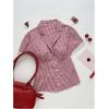 image:imageMakeMeChic Womens Gingham Tops Puff Sleeve Button Blouses Summer Collared Tee Shirt Y2K Babydoll TopRed