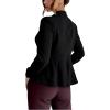 image:imageMakeMeChic Womens Peplum Pirate Button Down Blouses Long Sleeve Pleated Ruffle Casual Dressy Blouse TopsBlack