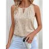 image:imageMakeMeChic Womens Polka Dots Keyhole Neck Tank Sleeveless Dressy Shirt TopsApricot