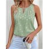 image:imageMakeMeChic Womens Polka Dots Keyhole Neck Tank Sleeveless Dressy Shirt TopsMint Green