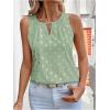 image:imageMakeMeChic Womens Polka Dots Keyhole Neck Tank Sleeveless Dressy Shirt TopsMint Green