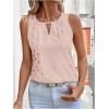 image:imageMakeMeChic Womens Polka Dots Keyhole Neck Tank Sleeveless Dressy Shirt TopsPink