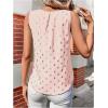 image:imageMakeMeChic Womens Polka Dots Keyhole Neck Tank Sleeveless Dressy Shirt TopsPink