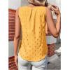 image:imageMakeMeChic Womens Polka Dots Keyhole Neck Tank Sleeveless Dressy Shirt TopsYellow