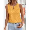 image:imageMakeMeChic Womens Polka Dots Keyhole Neck Tank Sleeveless Dressy Shirt TopsYellow