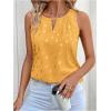image:imageMakeMeChic Womens Polka Dots Keyhole Neck Tank Sleeveless Dressy Shirt TopsYellow