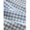 image:imageMakeMeChic Womens Summer Gingham Button Down Shirt Puff Sleeve Square Neck Frill Trim Office Blouse TopBlue