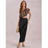 image:imageMakeMeChic Womens Tropical Print One Shoulder Blouse Ruffle Sleeveless Summer Asymmetrical TopsMulticolor