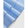 image:imageMakeMeChic Womens Y2K Cute Plaid Gingham Cap Sleeve Blouse Square Neck Tiered Ruffle Shirred TopsBlue