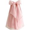 image:imageMakeMeChic Womens Bow Knot Mesh Sheer Blouse Sleeveless Halter Flared Hem Cute Summer TopPink