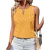 image:imageMakeMeChic Womens Polka Dots Keyhole Neck Tank Sleeveless Dressy Shirt TopsYellow