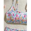image:imageMAKEMECHIC Girls Ditsy Floral Print 2 Piece Bikini Set Scoop Neck Ruched Triangle Beach Bathing SuitMulticolor a