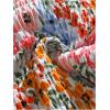 image:imageMAKEMECHIC Girls Ditsy Floral Print 2 Piece Bikini Set Scoop Neck Ruched Triangle Beach Bathing SuitOrange