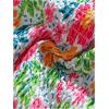 image:imageMAKEMECHIC Girls Ditsy Floral Print 2 Piece Bikini Set Scoop Neck Ruched Triangle Beach Bathing SuitPink