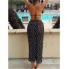 image:imageMakeMeChic Womens Bikini Sets Polka Dots Halter Tie Side Swimsuit with Beach Skirt Black and White XLarge