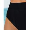 image:imageMakeMeChic Womens High Waist Bikini Bottoms Casual Solid Swim Panties SwimwearBlack