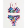 image:imageMakeMeChic Womens High Waisted Bikini Sets Bathing Suit Swimsuit Tropical Boho SwimwearMulticolor