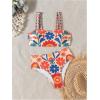 image:imageMakeMeChic Womens High Waisted Bikini Sets Bathing Suit Swimsuit Tropical Boho SwimwearMulticolored