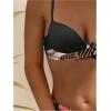 image:imageMakeMeChic Womens 2 Piece Bikini Set Tropical Print Wrap Push Up Spaghetti Strap Tie Side Bathing SuitMulticolor Aa