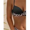 image:imageMakeMeChic Womens 2 Piece Bikini Set Tropical Print Wrap Push Up Spaghetti Strap Tie Side Bathing SuitMulticolor a