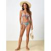 image:imageMakeMeChic Womens Boho Bikini Sets Paisley Print Ruched Cut Out Tie Front Swimsuit Bathing Suits BeachwearMulticolor