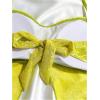 image:imageMakeMeChic Womens Floral Twist Front Bikini Top Halter Split Hem Backless Swimsuit TopYellow