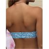 image:imageMakeMeChic Womens Hot Pink Bikini Tops Floral Print Ruched Ring Strapless Swimsuit Top Bandeau Swim TopMulticolor