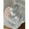 image:imageMakeMeChic Lace Jersey Shirts for Women V Neck Letter Graphic Tee Oversized Sheer TopsWhite
