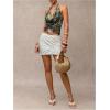 image:imageMakeMeChic Womens Sexy Y2k Cowl Neck Halter Tops Summer Vacation Backless Crop Going Out TopsOlive Green