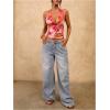 image:imageMakeMeChic Womens Sexy Y2k Cowl Neck Halter Tops Summer Vacation Backless Crop Going Out TopsRed