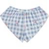 image:imageMAKEMECHIC Womens Pajama Bottoms Floral Print Plaid Tie Front PJ Shorts Slit Hem Cherry Summer Lounge ShortsBlue