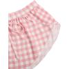 image:imageMAKEMECHIC Womens Pajama Bottoms Floral Print Plaid Tie Front PJ Shorts Slit Hem Cherry Summer Lounge ShortsMulticolor D
