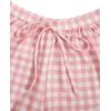 image:imageMAKEMECHIC Womens Pajama Bottoms Floral Print Plaid Tie Front PJ Shorts Slit Hem Cherry Summer Lounge ShortsMulticolor D