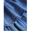 image:imageMakeMeChic Girls Bow Denim Skirt Ruffle Tiered Elastic Waist A Line Cute Mini SkirtsDark Blue