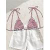image:imageMAKEMECHIC Womens Triangle Bikini Top Fish Tie Shoulder Bathing Suit Tops SwimwearBlue