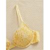 image:imageMakeMeChic Womens 2 Piece Bikini Set Floral Underwire Spaghetti Strap Smocked Bathing SuitYellow