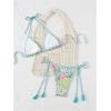 image:imageMakeMeChic Womens 2 Piece Bikini Set Paisley Halter Tie Back String Thong Bathing SuitMint Green