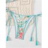 image:imageMakeMeChic Womens 2 Piece Bikini Set Paisley Halter Tie Back String Thong Bathing SuitMint Green