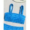 image:imageMakeMeChic Womens 2 Piece Bikini Set Square Neck High Waisted Swimsuits Bathing SuitBlue
