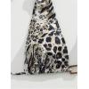 image:imageMakeMeChic Womens 2 Piece Bikini Sets Cheetah Print Halter Bikini Top with Shorts SwimsuitsMulticolor