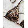 image:imageMakeMeChic Womens 2 Piece Cheetah Print Bikini Set Sequin Sparkly Halter String Bathing SuitsMulticolor