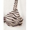 image:imageMakeMeChic Womens 3 Piece Bikini Set Zebra Striped Underwire Push Up SwimsuitMulticolor