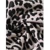 image:imageMakeMeChic Womens Cheetah Print Strapless Bikini Set Bandeau Lace Up Scallop Bathing SuitBrown and Black