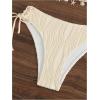 image:imageMakeMeChic Womens Fringe Bathing Suit 2 Piece High Waisted Bikini Sets Halter Summer Swim SuitApricot