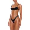 image:imageMakeMeChic Womens Micro Bikini Top Tie Backless Spaghetti Strap Beach Vacation Swim TopsBlack