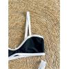 image:imageMakeMeChic Womens Micro Thong Bikini High Waisted Bikini Set Cheeky Swimsuit Bathing Suit SwimwearBlack and White