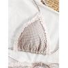 image:imageMakeMeChic Womens Plaid Bikini Set Halter Tie Back String Swimsuit 2 Piece Bathing SuitBrown